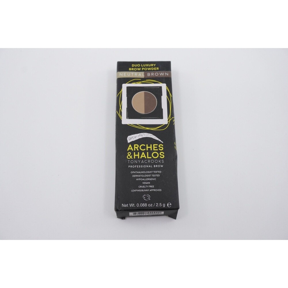 Arches and Halos Duo Luxury Brow Powder - Neutral Brown 0.088oz Eyebrow